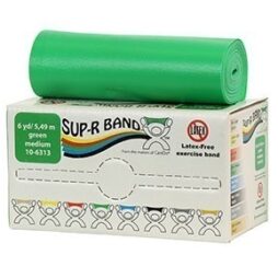 Sup-R Band Latex Free Exercise Band - 6 yard roll - Green - medium