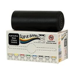 Sup-R Band Latex Free Exercise Band - 6 yard roll - Black - x-heavy