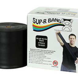 Sup-R Band Latex Free Exercise Band - 50 yard roll - Black - x-heavy