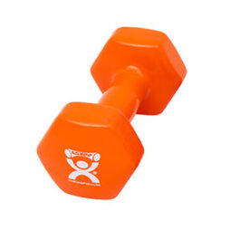 CanDo Vinyl Coated Dumbbell, Orange (10 lb), Each