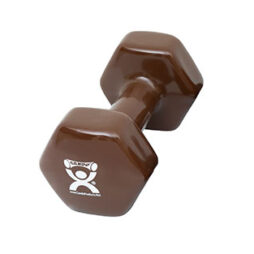 CanDo Vinyl Coated Dumbbell, Brown (20 lb), Each