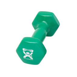 CanDo Vinyl Dumbbell, Green (3 lb), Each