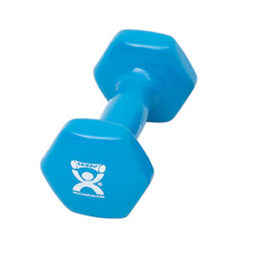 CanDo Vinyl Coated Dumbbell, Light Blue (4 lb), Each