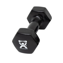 CanDo Vinyl Coated Dumbbell, Black (8 lb), Each