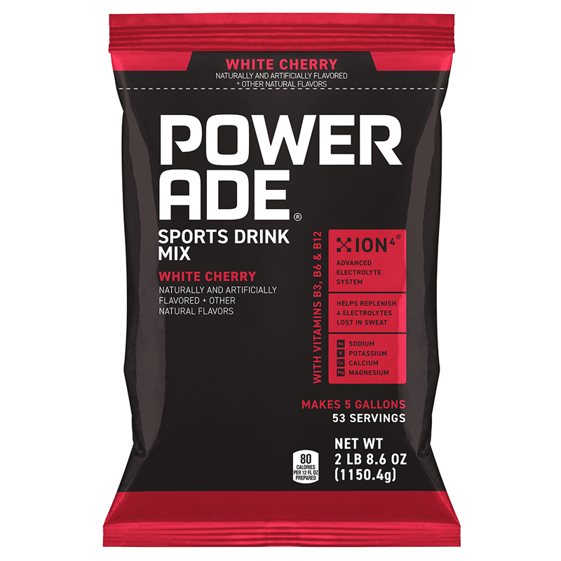 POWERADE - Powder 5 Gallon White Cherry (12 Pouches)